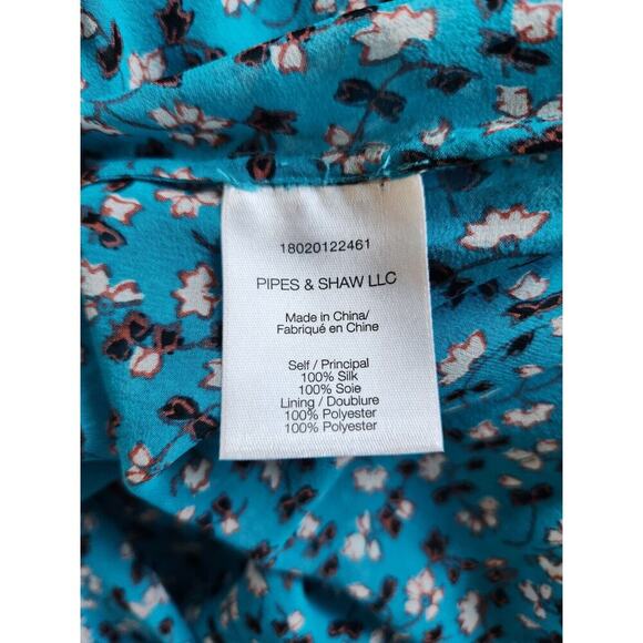 NWT Veronica Beard Floral Samara Silk Maxi Dress Size 2 Blue #1C501 - Picture 10 of 11